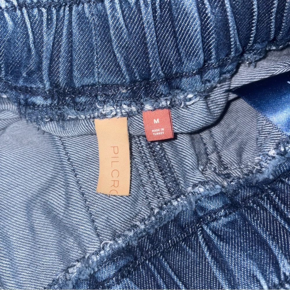 Anthropologie Pilcro Cottage Utility Jeans Drawstring Waist Pull-on Pants size M - Picture 3 of 8